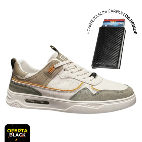 Compre 01 Leve 02: Tênis Casual Urban Moscow + Carteira Slim Carbon®