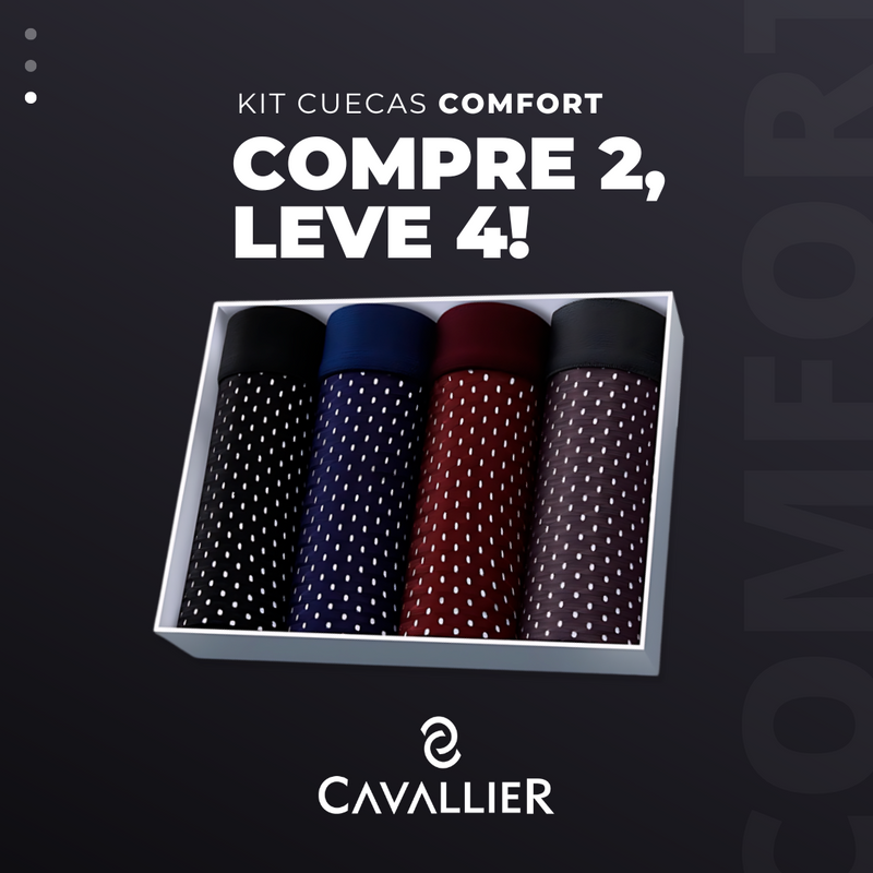 Compre 02 Leve 04: Cueca Comfort Seda Gelada