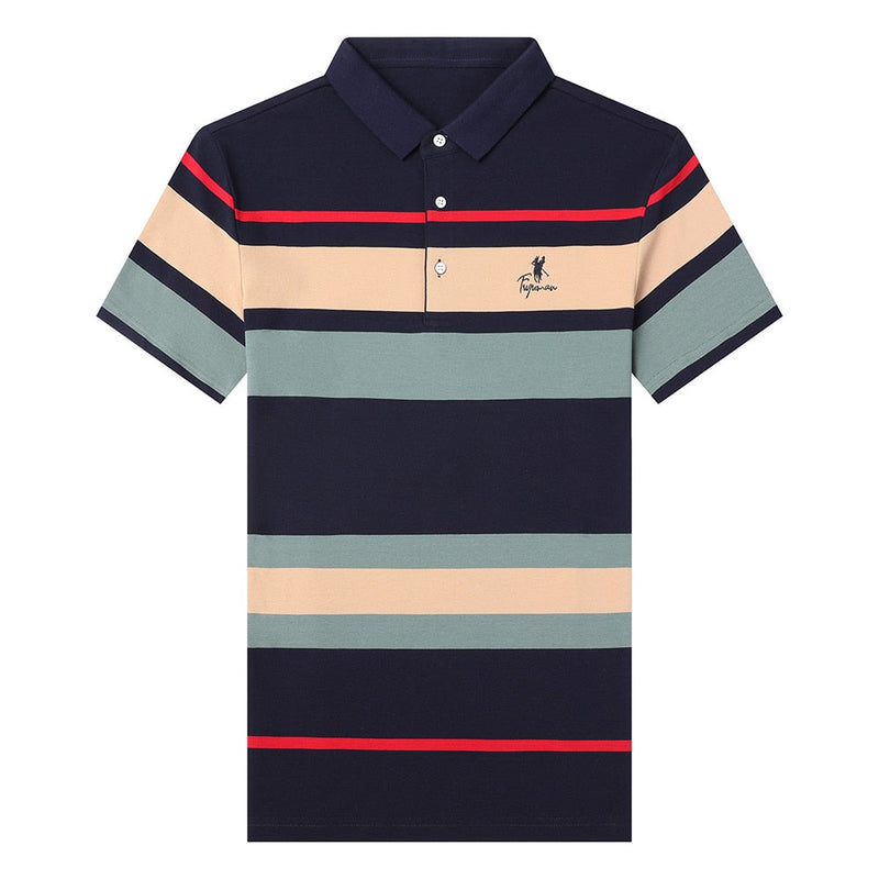 Camisa Polo Listrada Navy