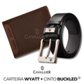 Kit Carteira Couro Wyatt + Cinto Buckled