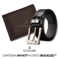 Kit Carteira Couro Wyatt + Cinto Buckled